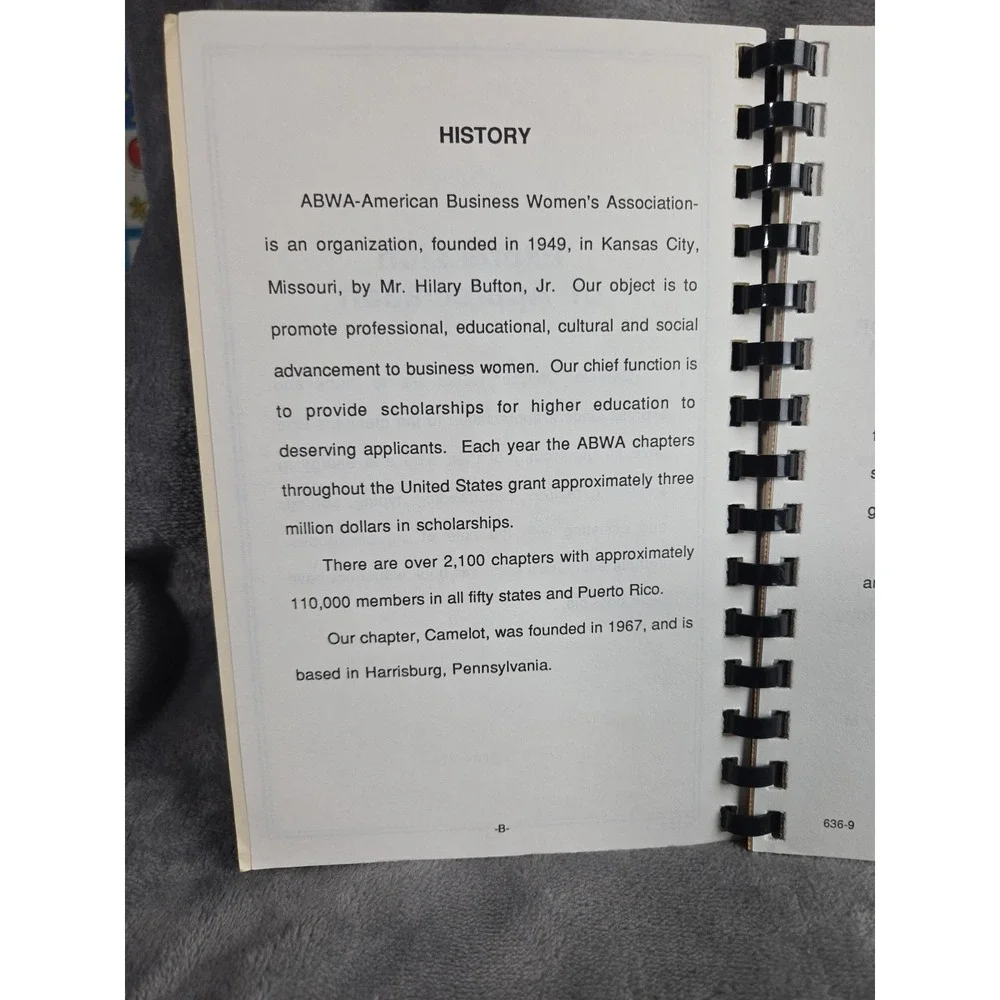 American Business Women's Association Cookbook Camelot Chapter‎ Harrisburg, PA